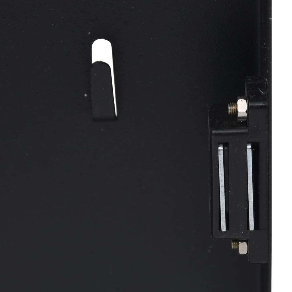 Black key box with magnetic tempered glass board, measuring 11.8x7.9x1.6 inches.
