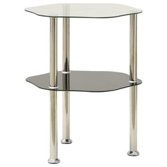 Side Table Transparent and black