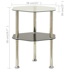 Side Table Transparent and black