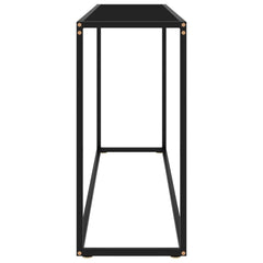 Console Table Black Tempered glass, powder-coated steel Medium