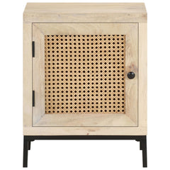 Bedside Cabinet Bleached Mango Wood Solid Mango Wood