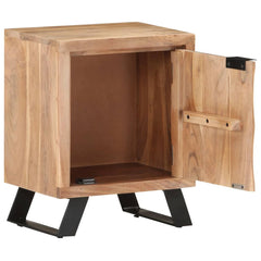 Bedside Cabinet Natural Wood Solid Acacia Wood Medium