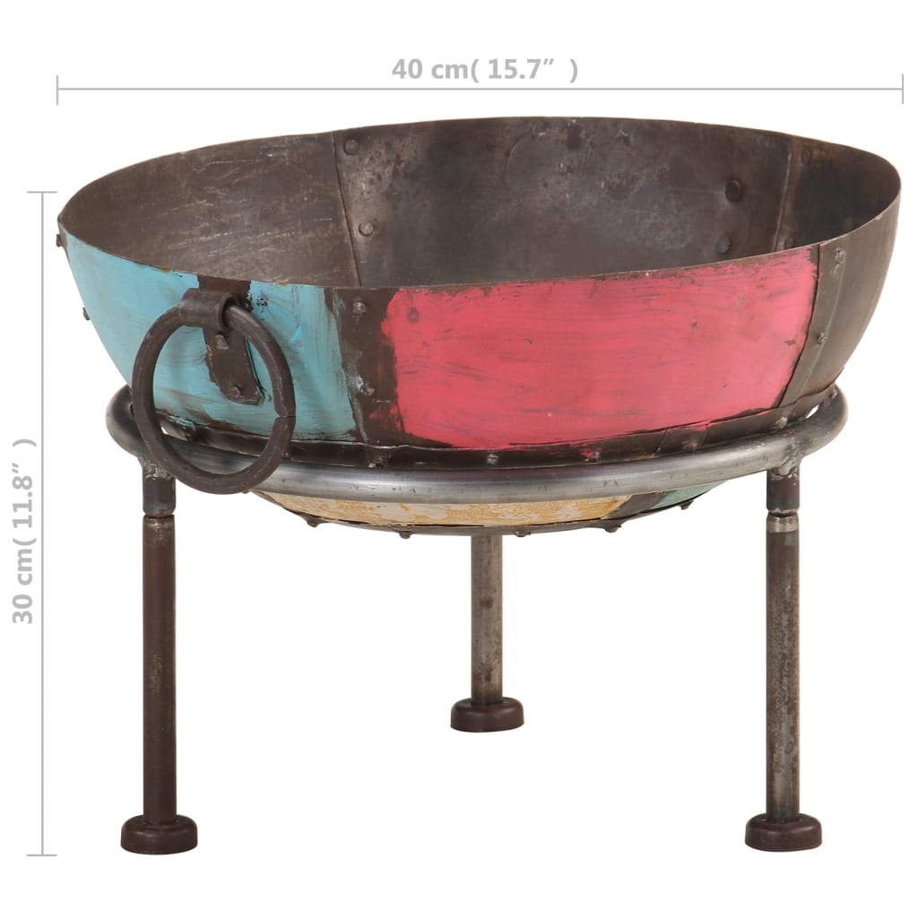 Colorful Rustic Fire Pit ?? 15.7 Iron