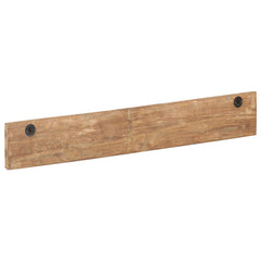 Bostome reclaimed wood hall hanger with five black metal hooks and natural wood finish
