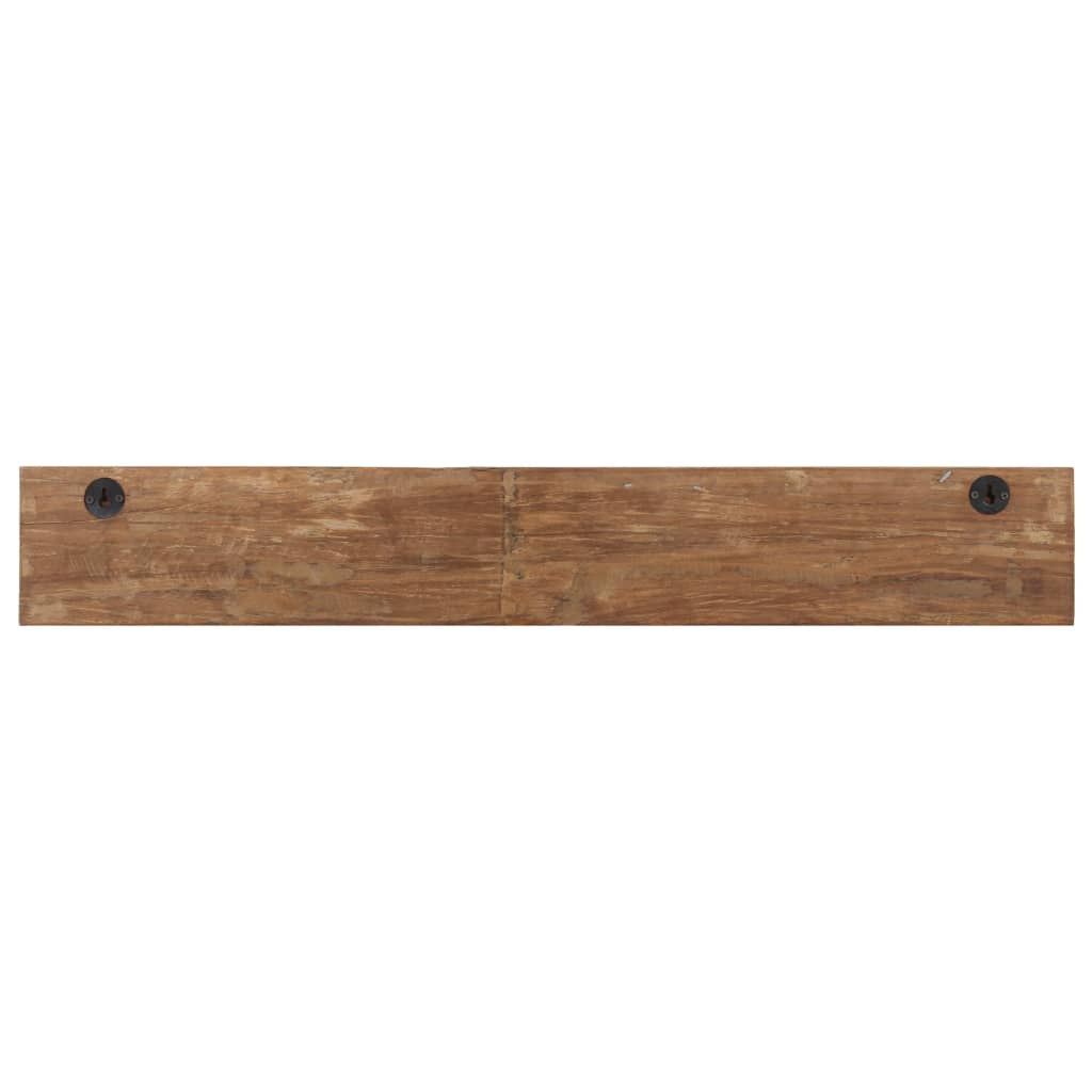 Reclaimed wood hall hanger with 5 cast iron hooks, 39.4x1x5.9 inches.