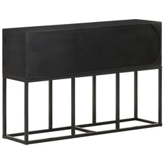 Sideboard Black Solid Mango Wood Sideboard Rectangular