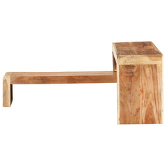 TV Cabinet Natural Wood Solid Acacia Wood Adjustable Length