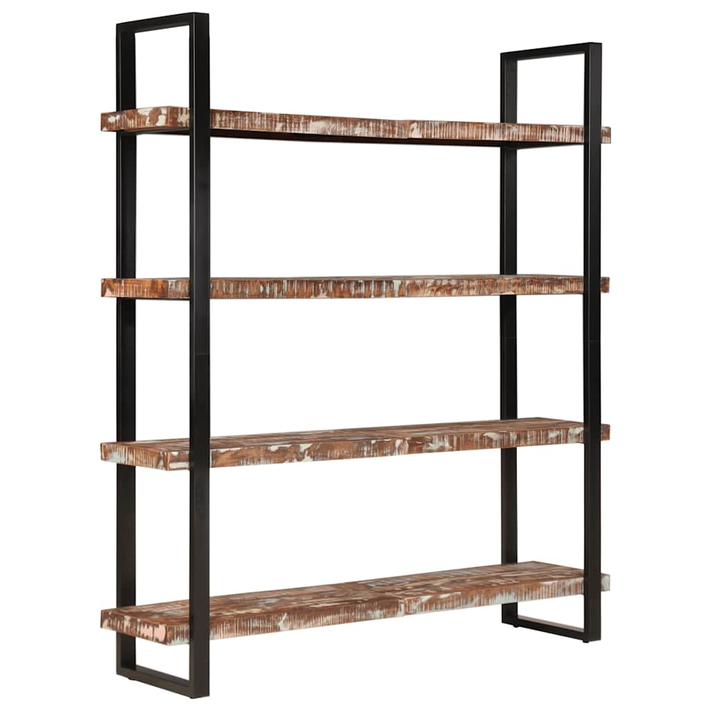 Bookcase Mixed color finish Solid Reclaimed Wood and Iron Large