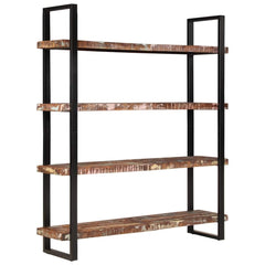 Bookcase Mixed color finish Solid Reclaimed Wood and Iron Large