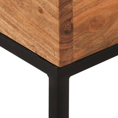Side Table Acacia Solid Acacia wood, Powder-Coated Iron