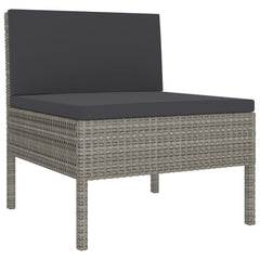 Garden Chair Set of 3 Grey