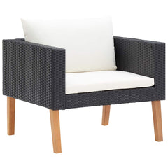 Garden Sofa Black PE rattan Single Seat Modular Garden Sofa