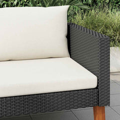 Garden Sofa Black PE rattan Single Seat Modular Garden Sofa