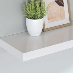 Wall Shelf White Honeycomb MDF 35.4 x 9.3 x 1.5 in Wall mounting