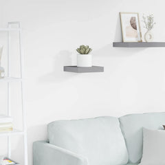 Wall Shelf Grey Honeycomb MDF, Metal 9.1 x 9.3 x 1.5 in