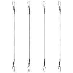 Rope With Carabiner Black and silver Rubber 27.6 in long