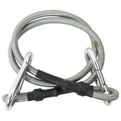 Rope With Carabiner Black and silver Rubber 27.6 in long