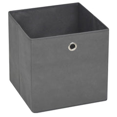 Storage Boxes 10 pcs Non-woven Fabric 11x11x11 Gray