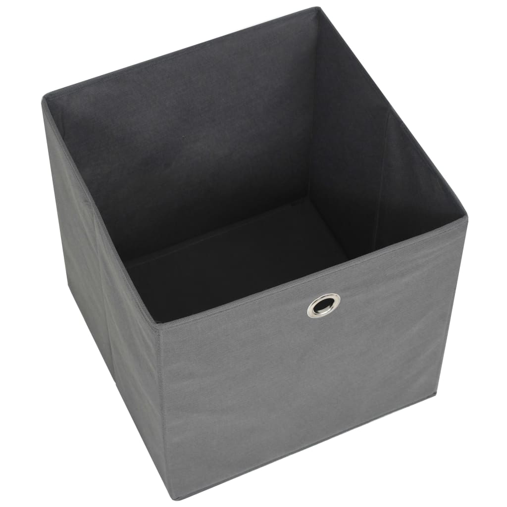 Storage Boxes 10 pcs Non-woven Fabric 11x11x11 Gray