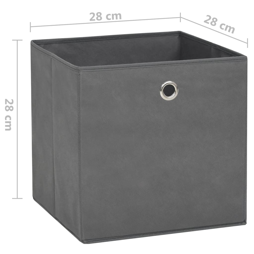 Storage Boxes 10 pcs Non-woven Fabric 11x11x11 Gray