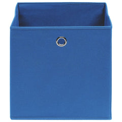 Storage Boxes 4 pcs Non-woven Fabric 11x11x11 Blue