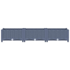 Raised Bed Blue Grey Polypropylene 47.2 x 15.7 x 9.1 in Durable