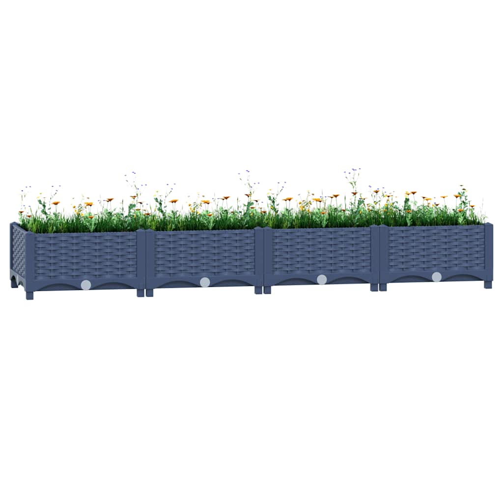Raised Bed Blue grey Polypropylene Medium Durable Raised Bed