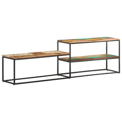 TV Cabinet Mixed Color Solid Reclaimed Wood Large TV Cabinet