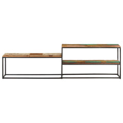 TV Cabinet Mixed Color Solid Reclaimed Wood Large TV Cabinet