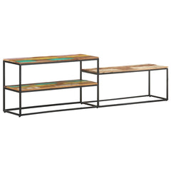 TV Cabinet Mixed Color Solid Reclaimed Wood Large TV Cabinet