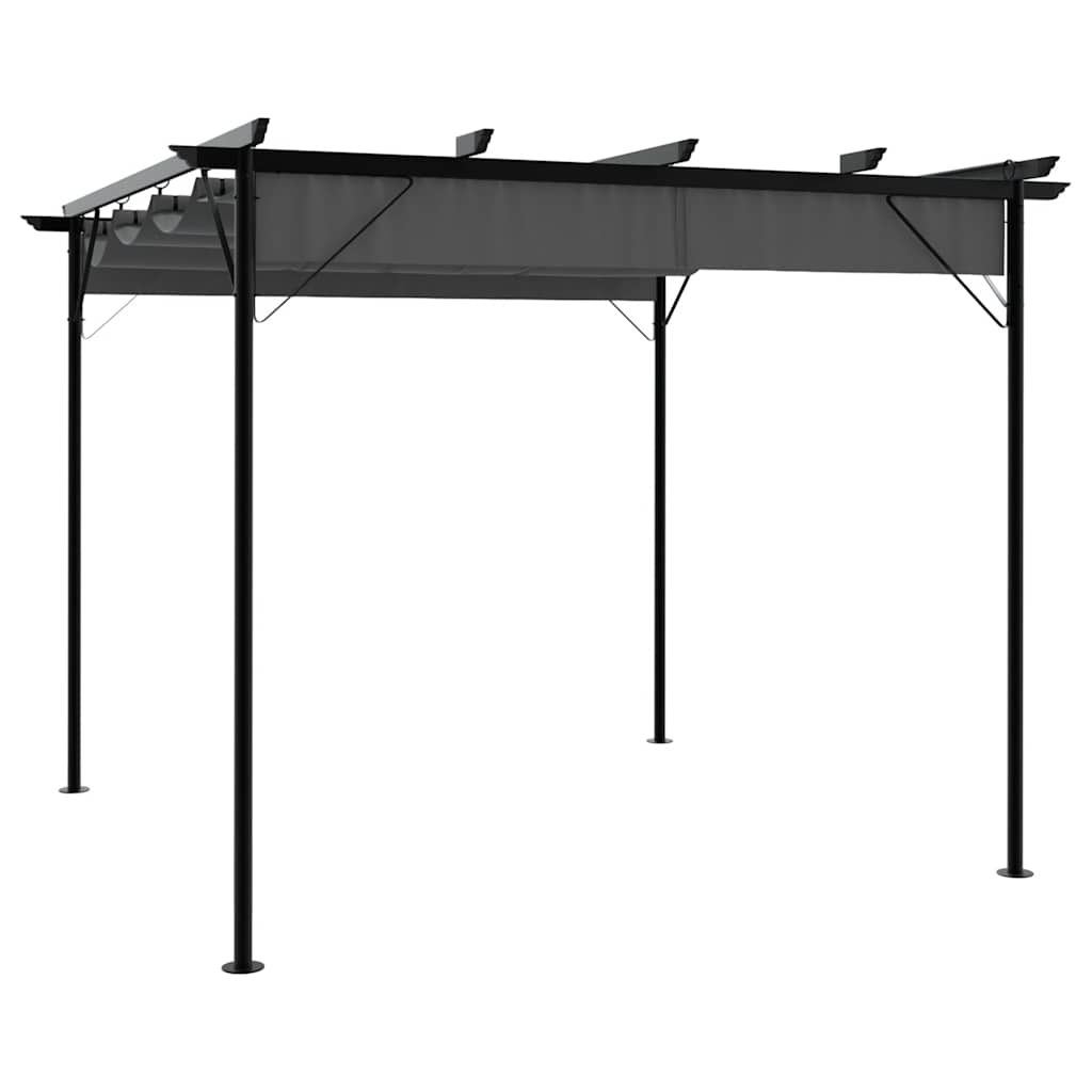 Pergola Anthracite Powder-coated steel, Polyester with PA coating