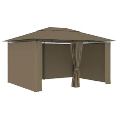 Garden Marquee with Curtains 13.1'x9.8' Taupe 0.6 oz/ft??