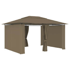 Garden Marquee with Curtains 13.1'x9.8' Taupe 0.6 oz/ft??