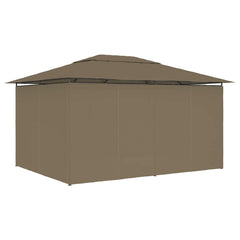 Garden Marquee with Curtains 13.1'x9.8' Taupe 0.6 oz/ft??