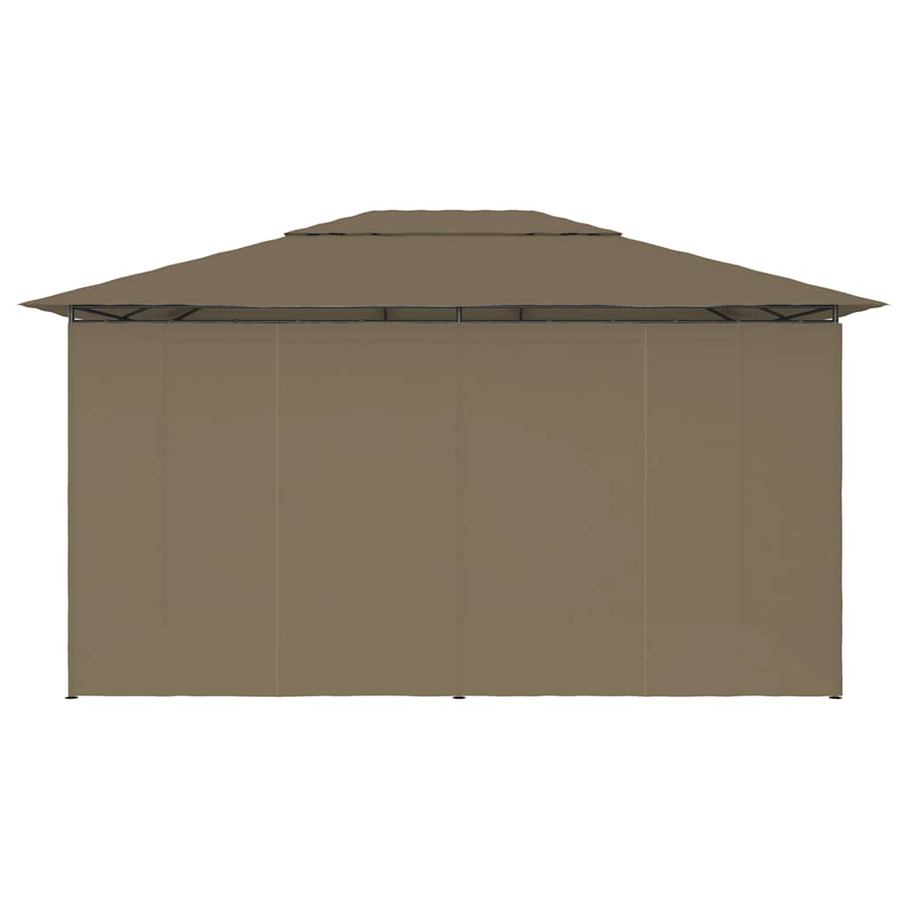 Garden Marquee with Curtains 13.1'x9.8' Taupe 0.6 oz/ft??