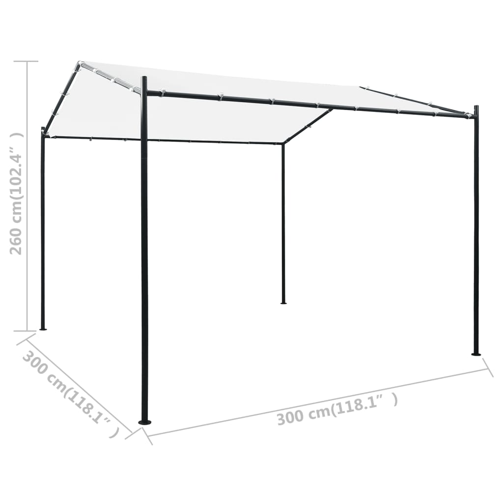 Gazebo 9.8'x9.8'x8.5' White 0.6 oz/ft??