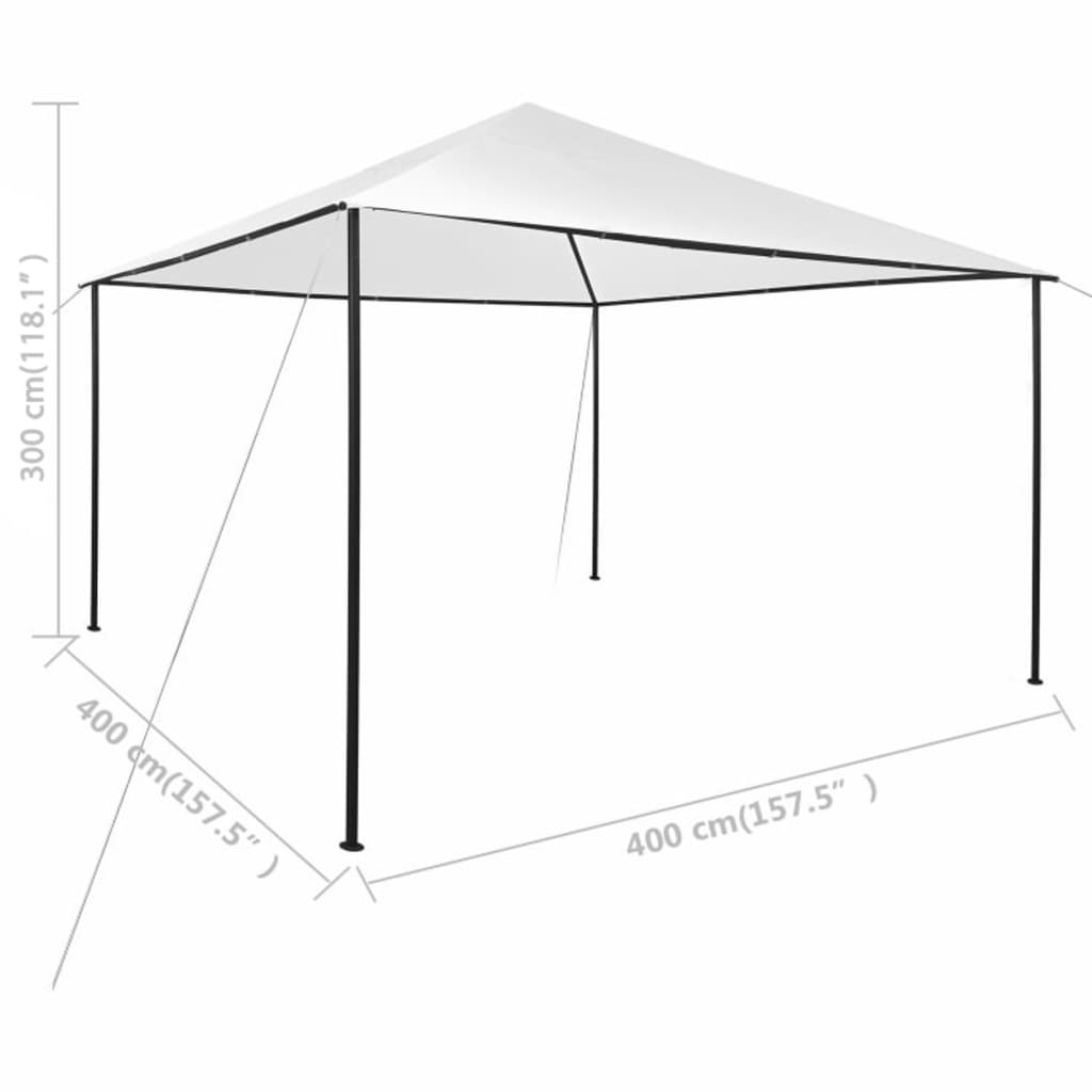 Gazebo 13.1'x13.1'x9.8' White 0.6 oz/ft??