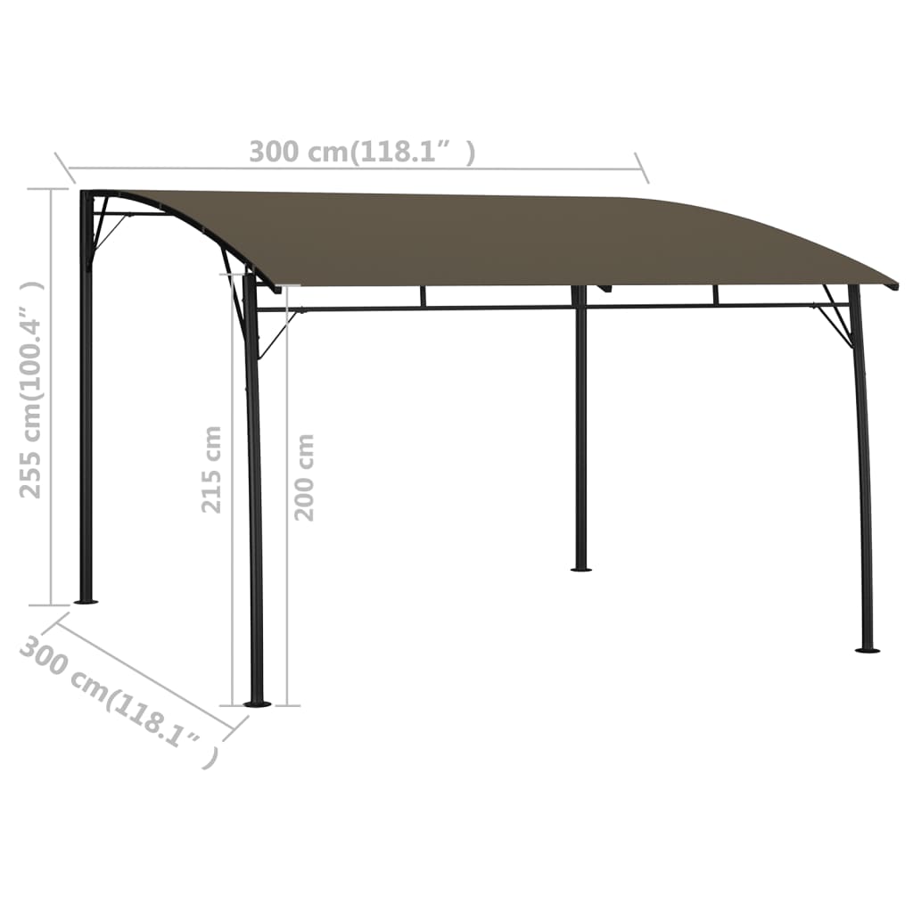 Garden Sunshade Awning 9.8'x9.8'x8.4' Taupe