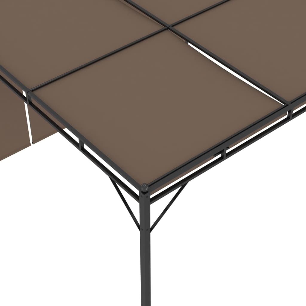 Garden Gazebo with Side Curtain 9.8'x9.8'x7.4' Taupe