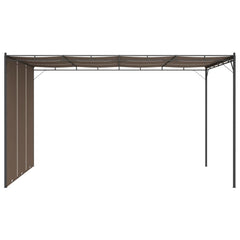 Garden Gazebo with Side Curtain 13.1'x9.8'x7.4' Taupe