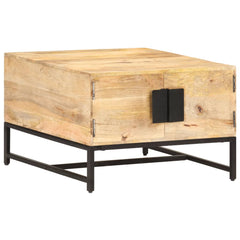 Coffee Table Natural wood Solid mango wood, powder-coated iron