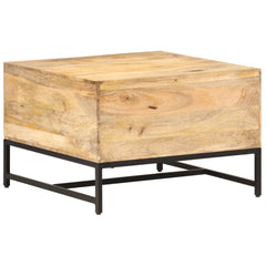Coffee Table Natural wood Solid mango wood, powder-coated iron