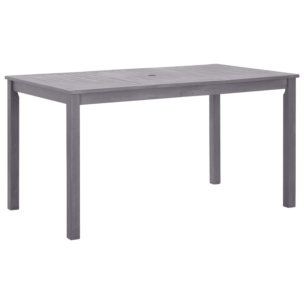 Garden Table Grey wash Solid Acacia Wood Medium Durable