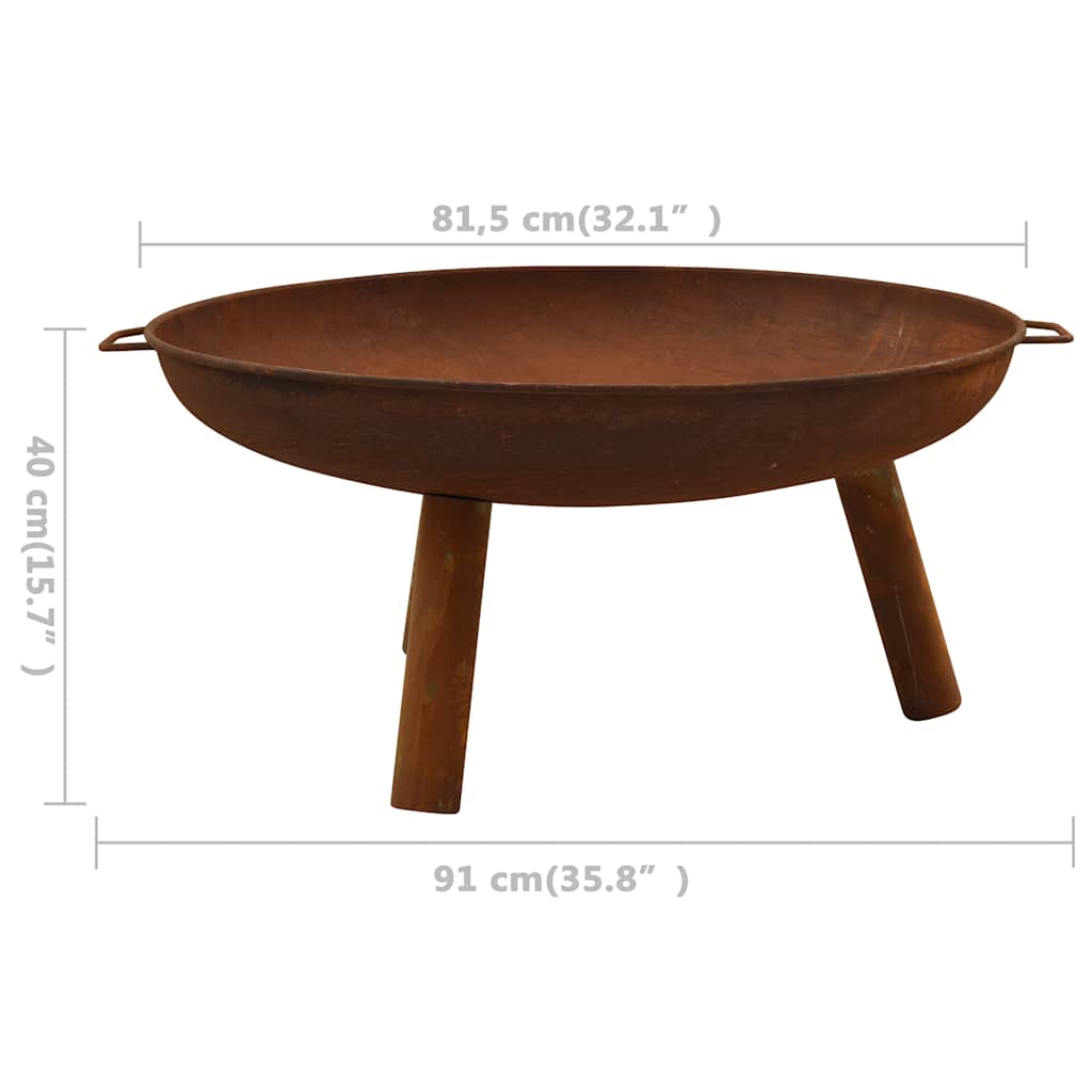 Fire Pit 35.8x32.1x15.7 Steel
