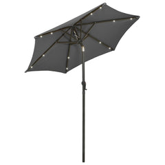 Garden Parasol Anthracite and Dark Grey Polyester, Aluminum Medium