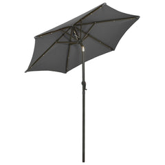 Garden Parasol Anthracite and Dark Grey Polyester, Aluminum Medium
