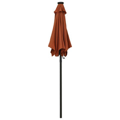 Garden Parasol Terracotta and Dark Grey