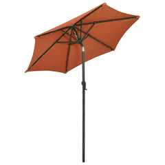 Garden Parasol Terracotta and Dark Grey