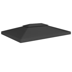2-Tier Gazebo Top Cover 1 oz/ft?? 13.1'x9.8' Black