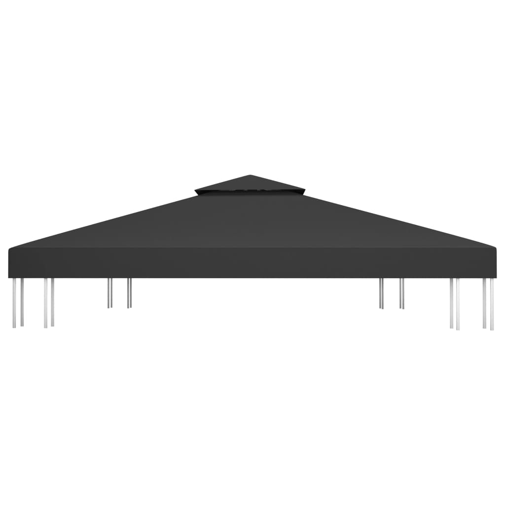 2-Tier Gazebo Top Cover 1 oz/ft?? 13.1'x9.8' Black